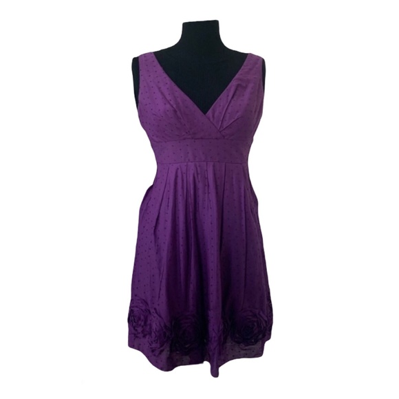 I.N. San Francisco Dresses & Skirts - I.N. San Francisco Purple Rose Border Sundress 5